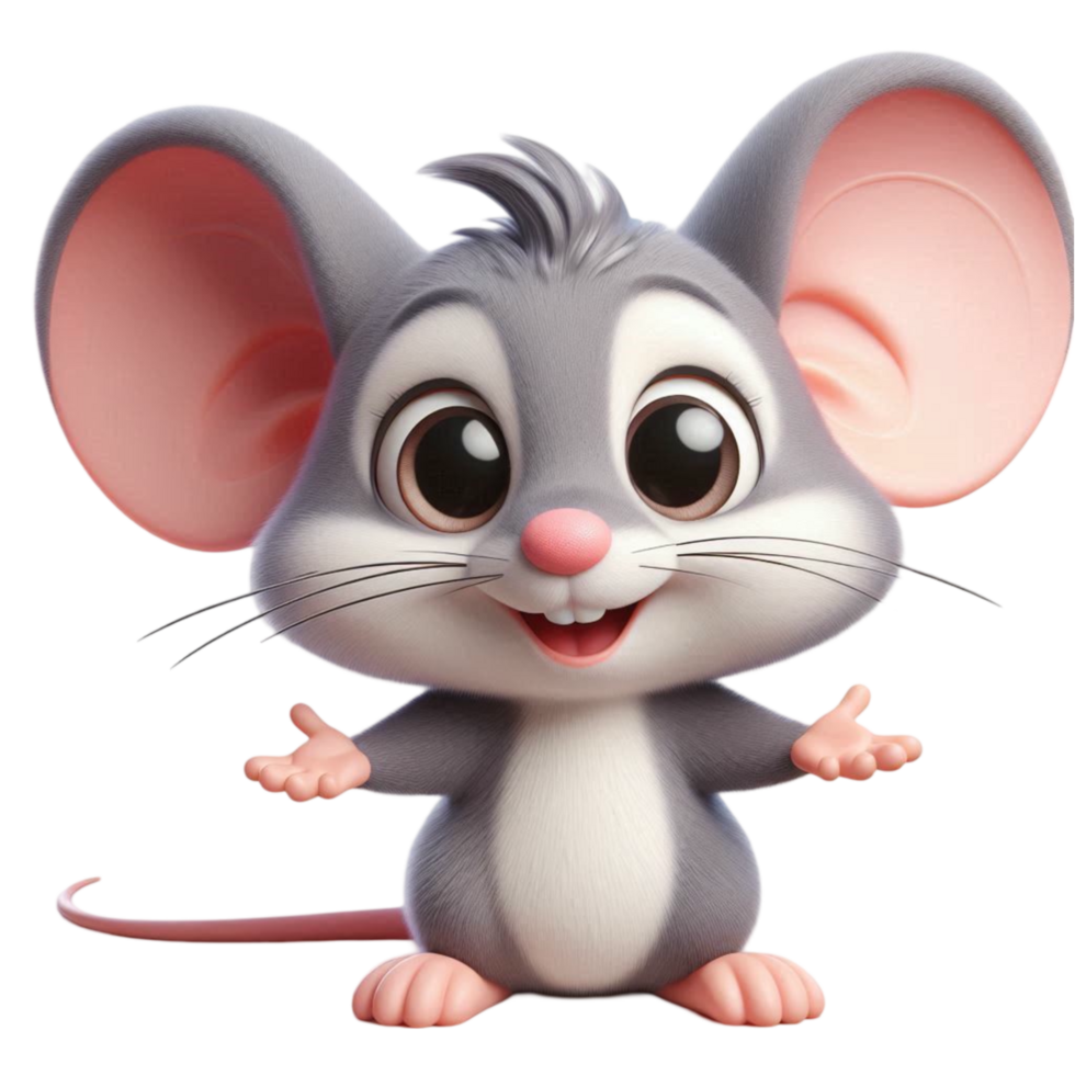 Cute Cartoon Mouse Character png