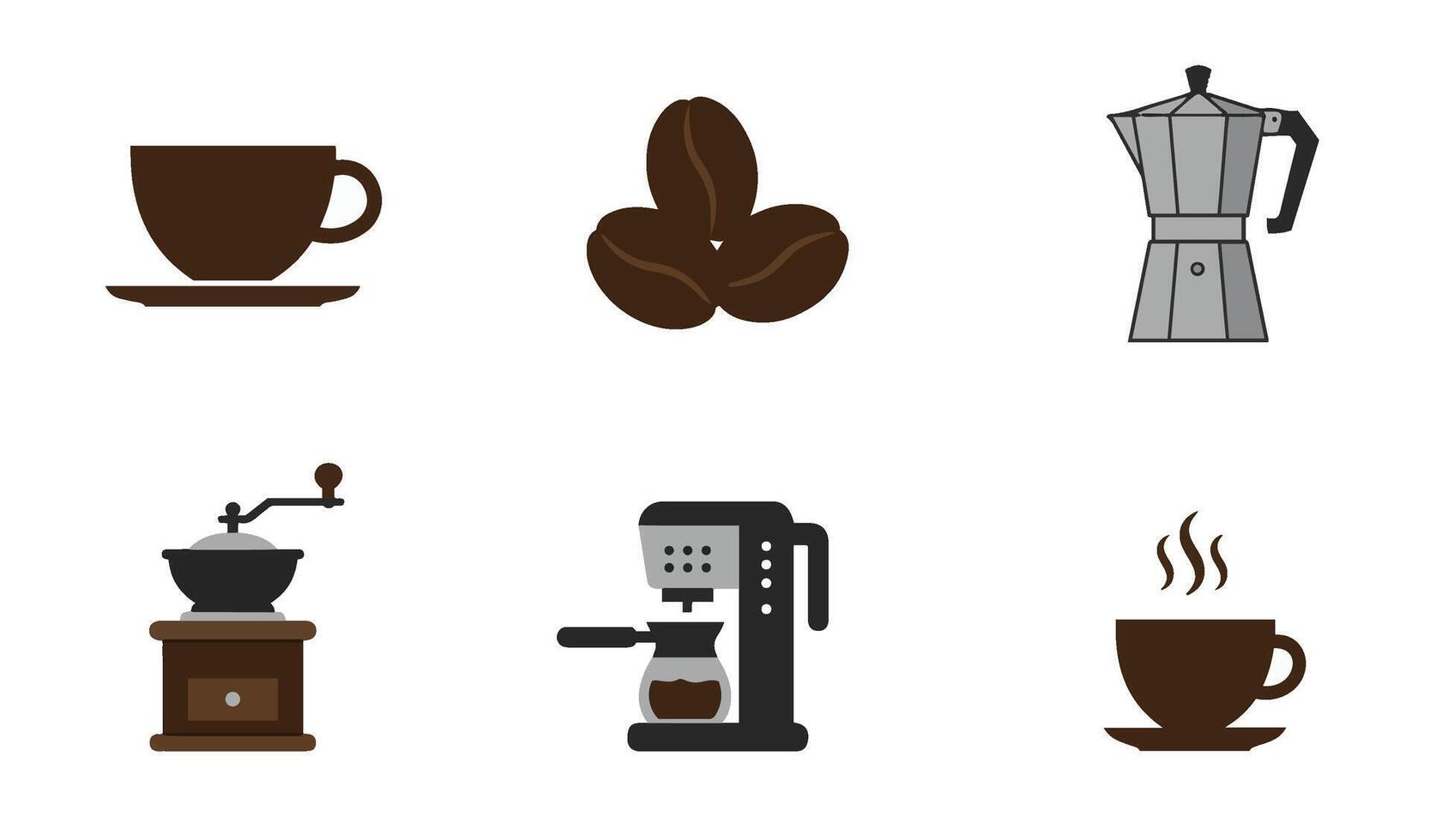 Authentic Coffee Making Set with Timeless Brewing Tools vector