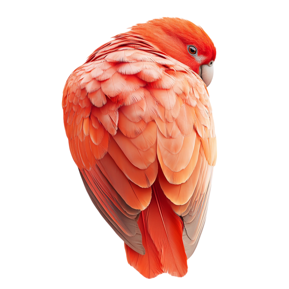 a red parrot on a transparent background png