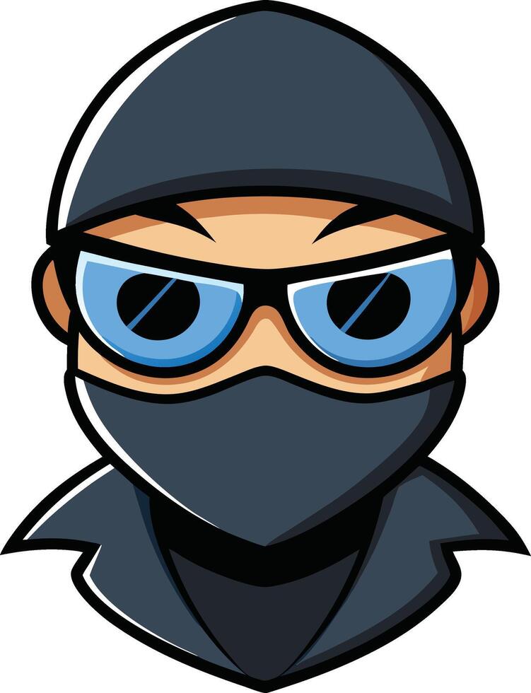 Mystery Man Portrait mascot logo vector