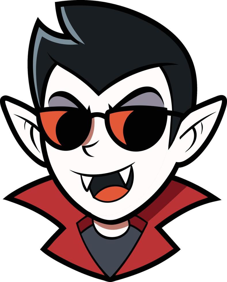 Cool Vampire with Sunglasses vector