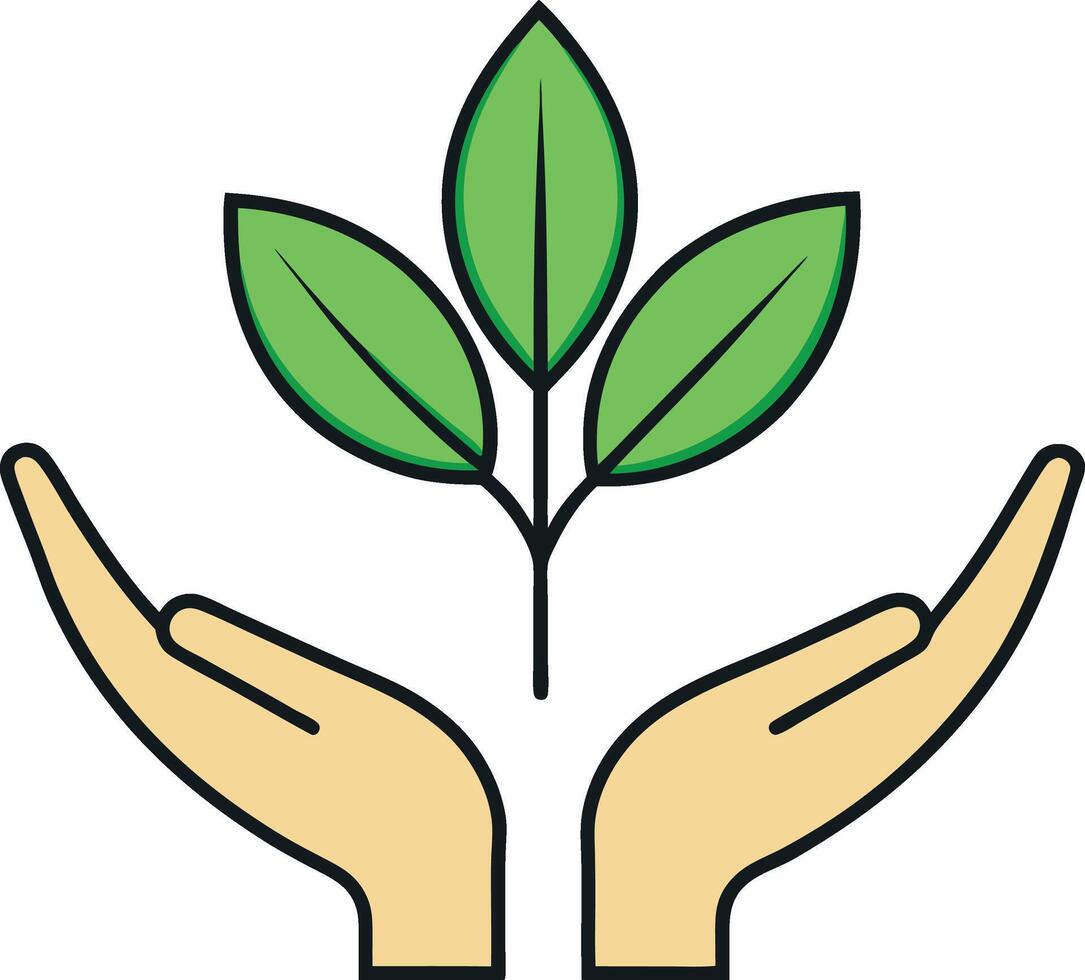 Sprouting plant, conveying themes of growth, sustainability, and environmental responsibility vector