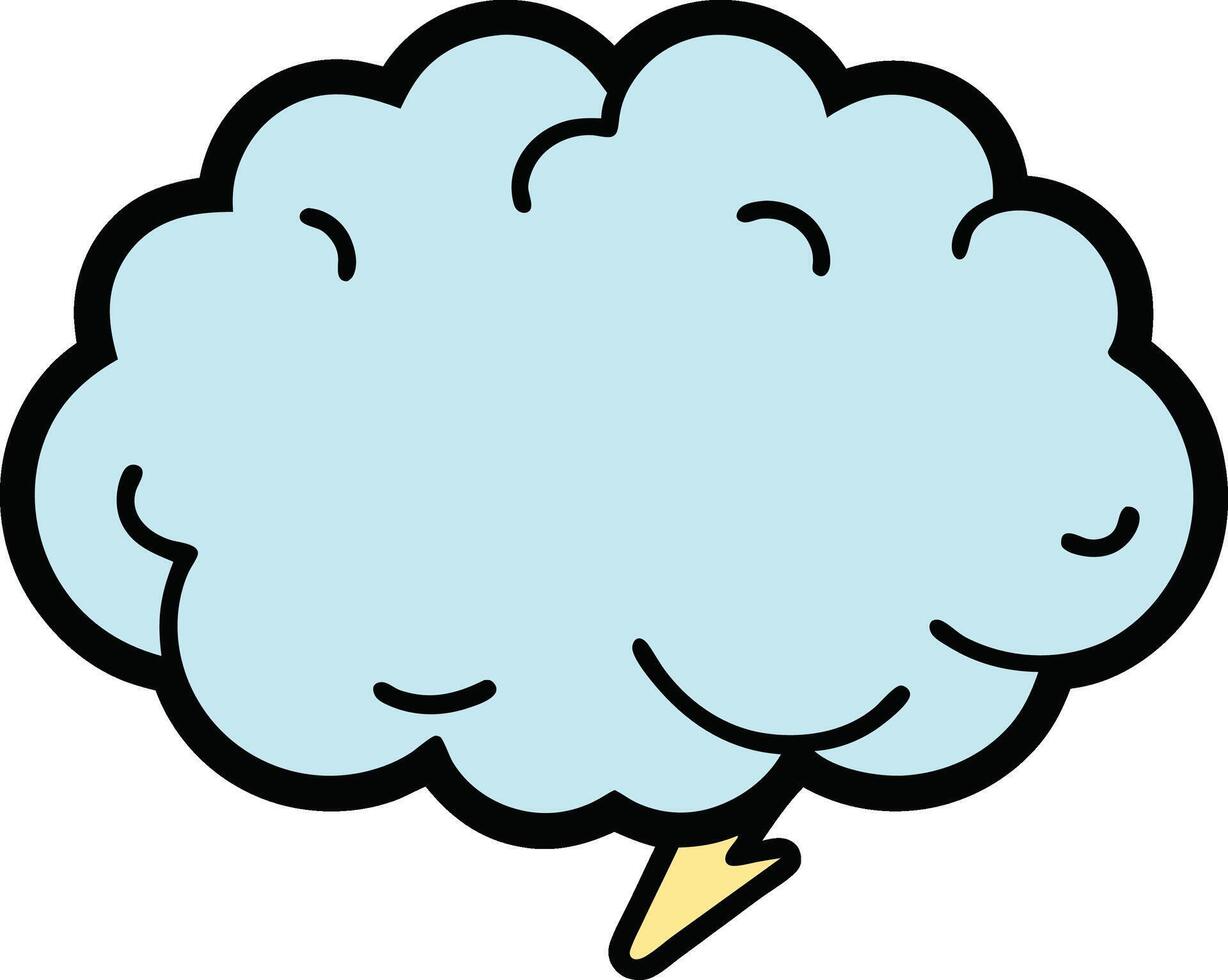 Stormy Brain design bubble vector
