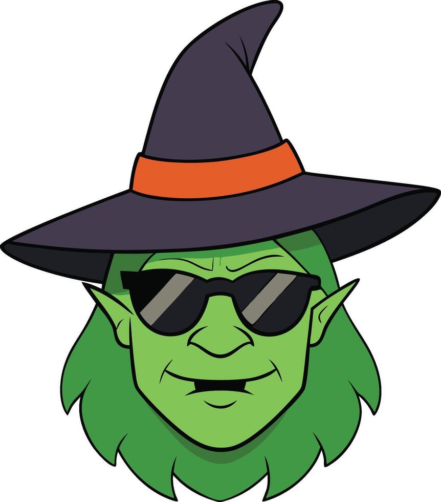 Cool Witch with Shades vector