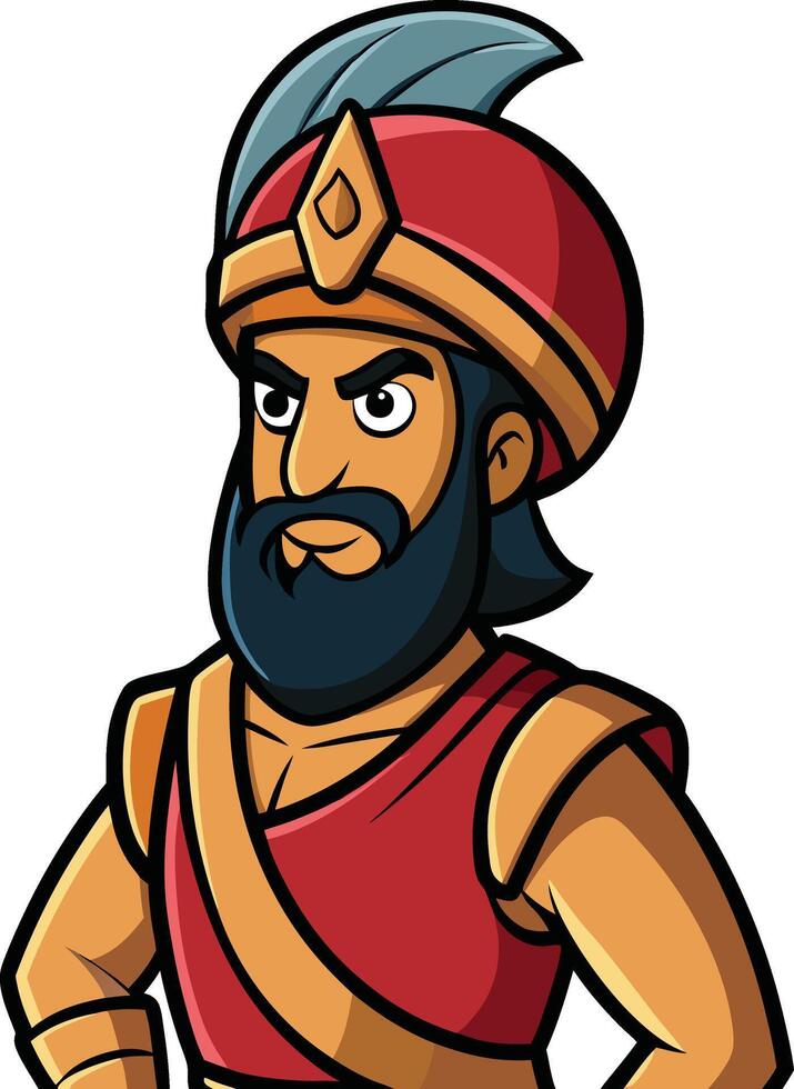 Persian warrior mascot logo vector
