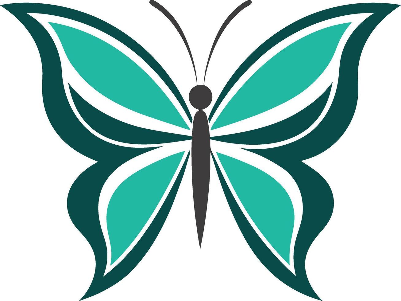 Graceful Emerald Butterfly vector