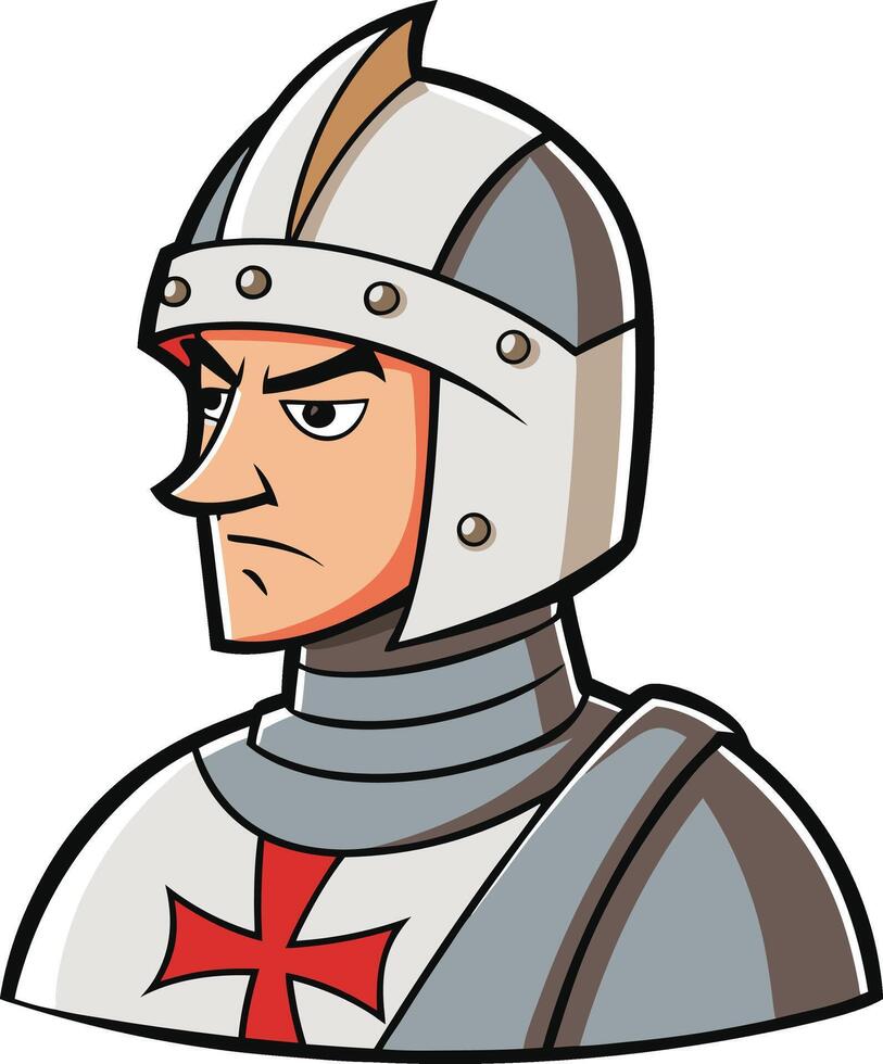 Knight in Armor mascot logo vector