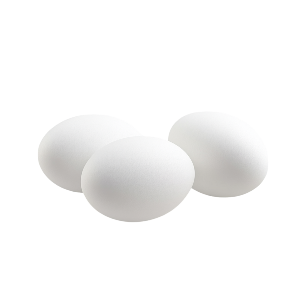 three eggs on a transparent background png