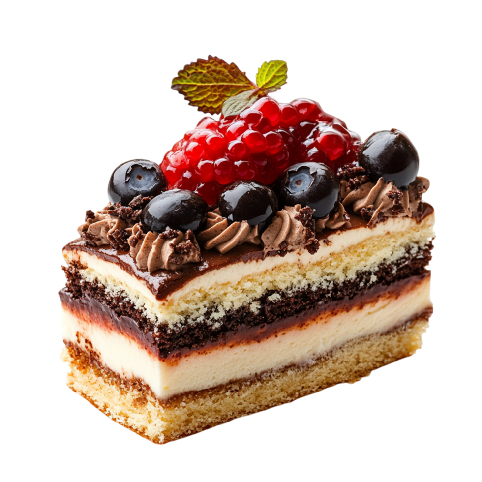 cake with berries and chocolate on top png
