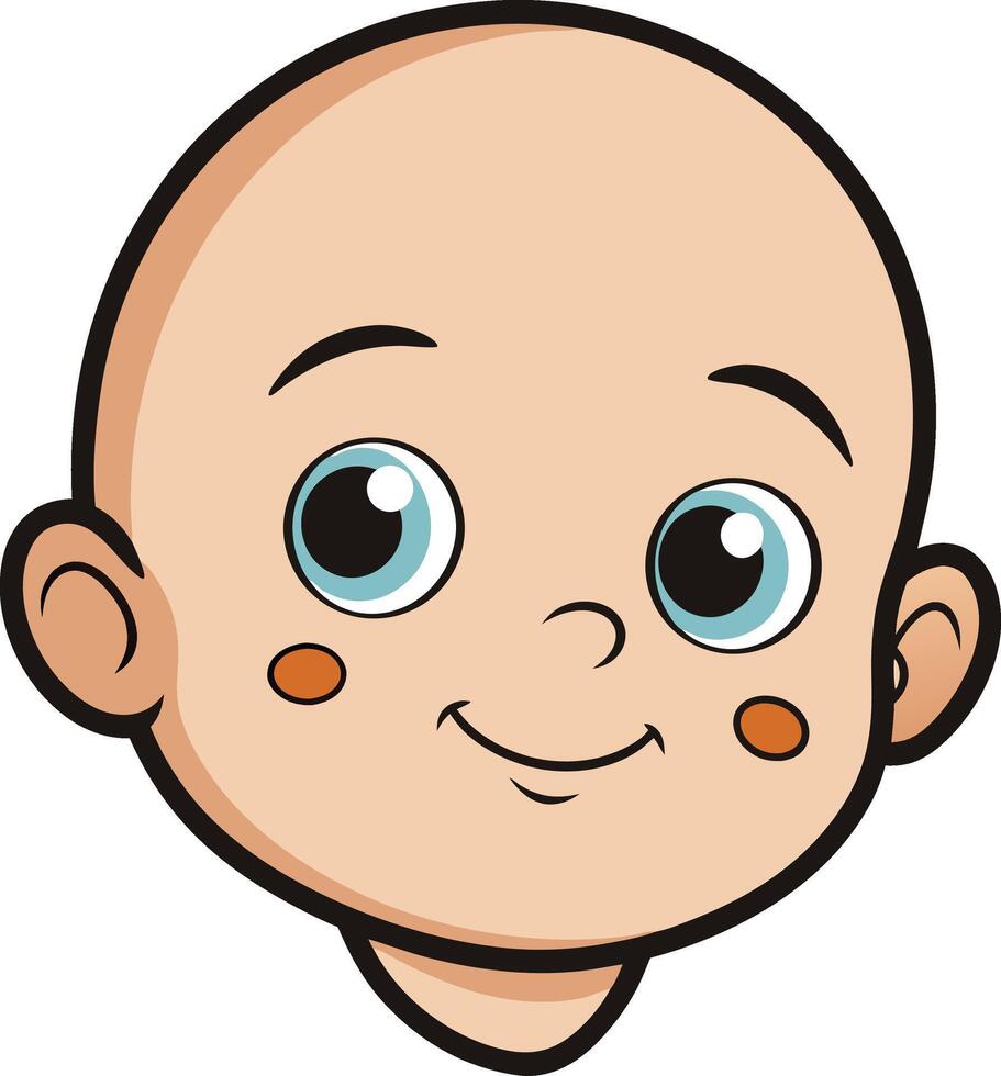 Sweet Baby Face Logo Mascot icon vector