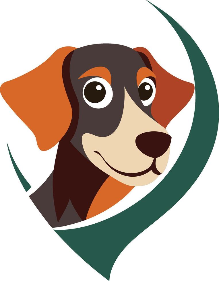 Dog illustration with big eyes and friendly expression vector