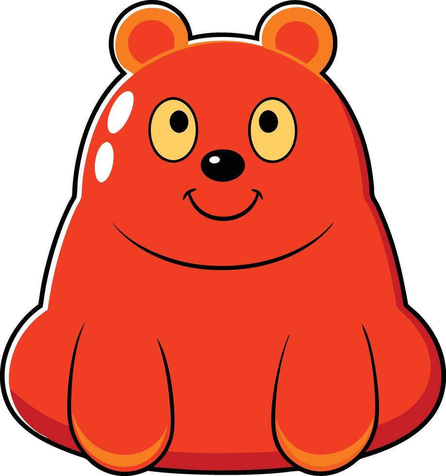 Red jelly bear cub vector