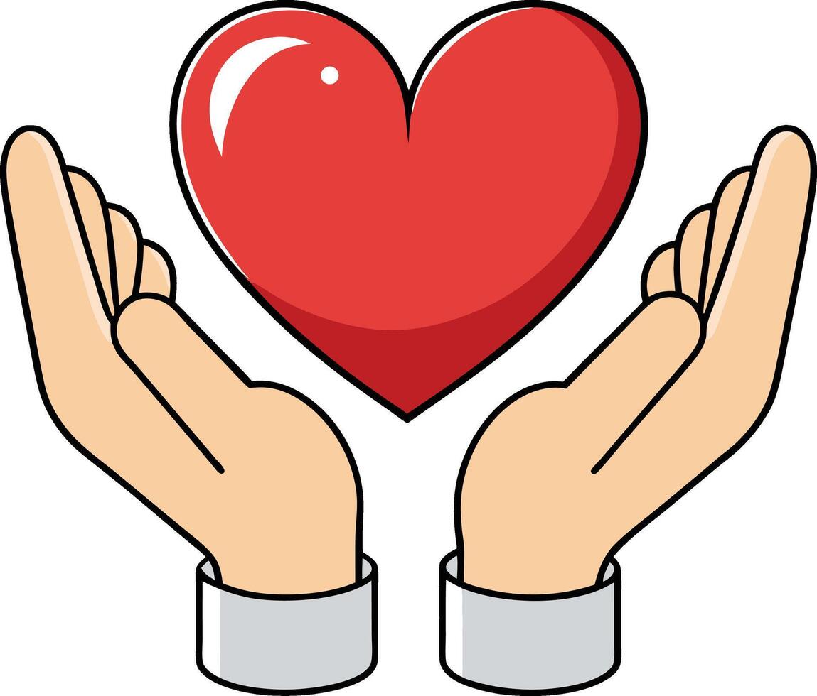 Red heart, a universal symbol of love, care, and compassion, conveys warmth and emotional connection vector