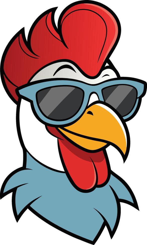 Cool Chicken mascot logo vector