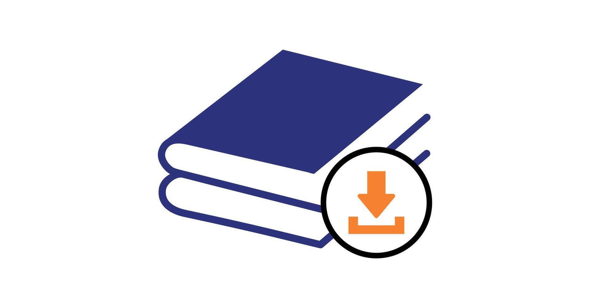 Downloadable eBook or Document Icon. vector