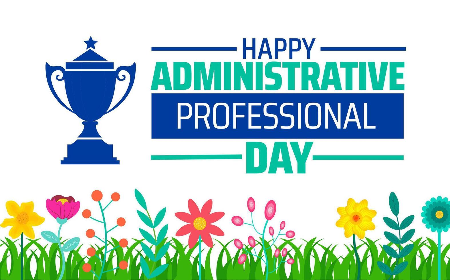 dministrative professional day background banner or poster design template. observed every year in April. Holiday concept. vector