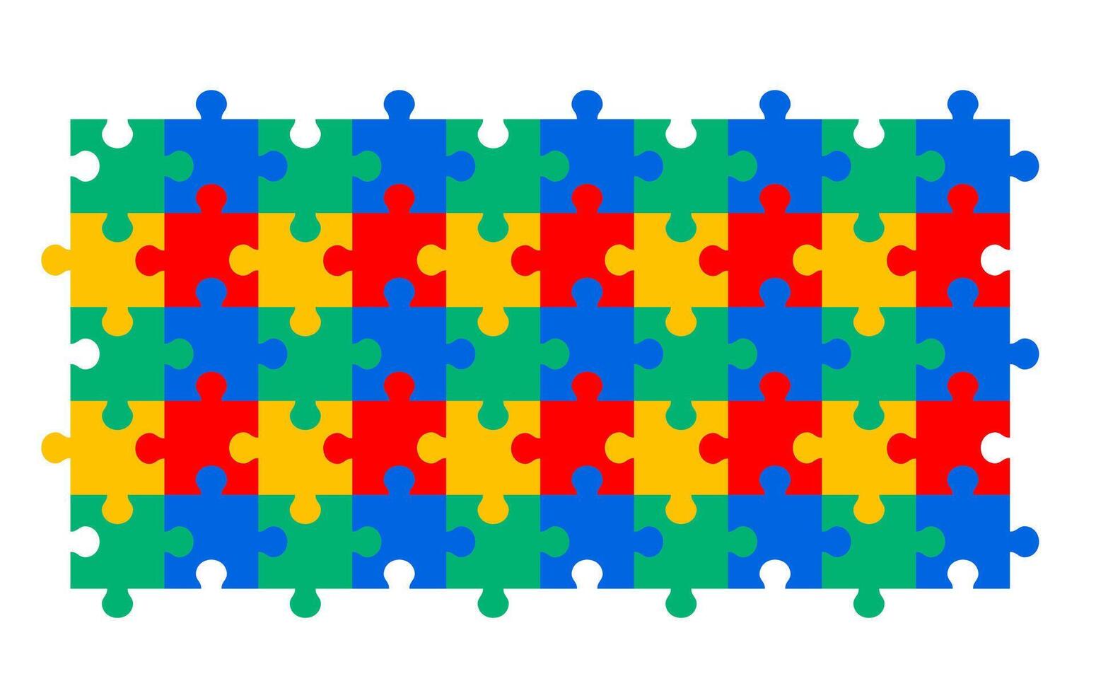 World Autism awareness day autism puzzle piece pattern background banner or poster design template. Autism is a Developmental disability caused by difference in brain. vector