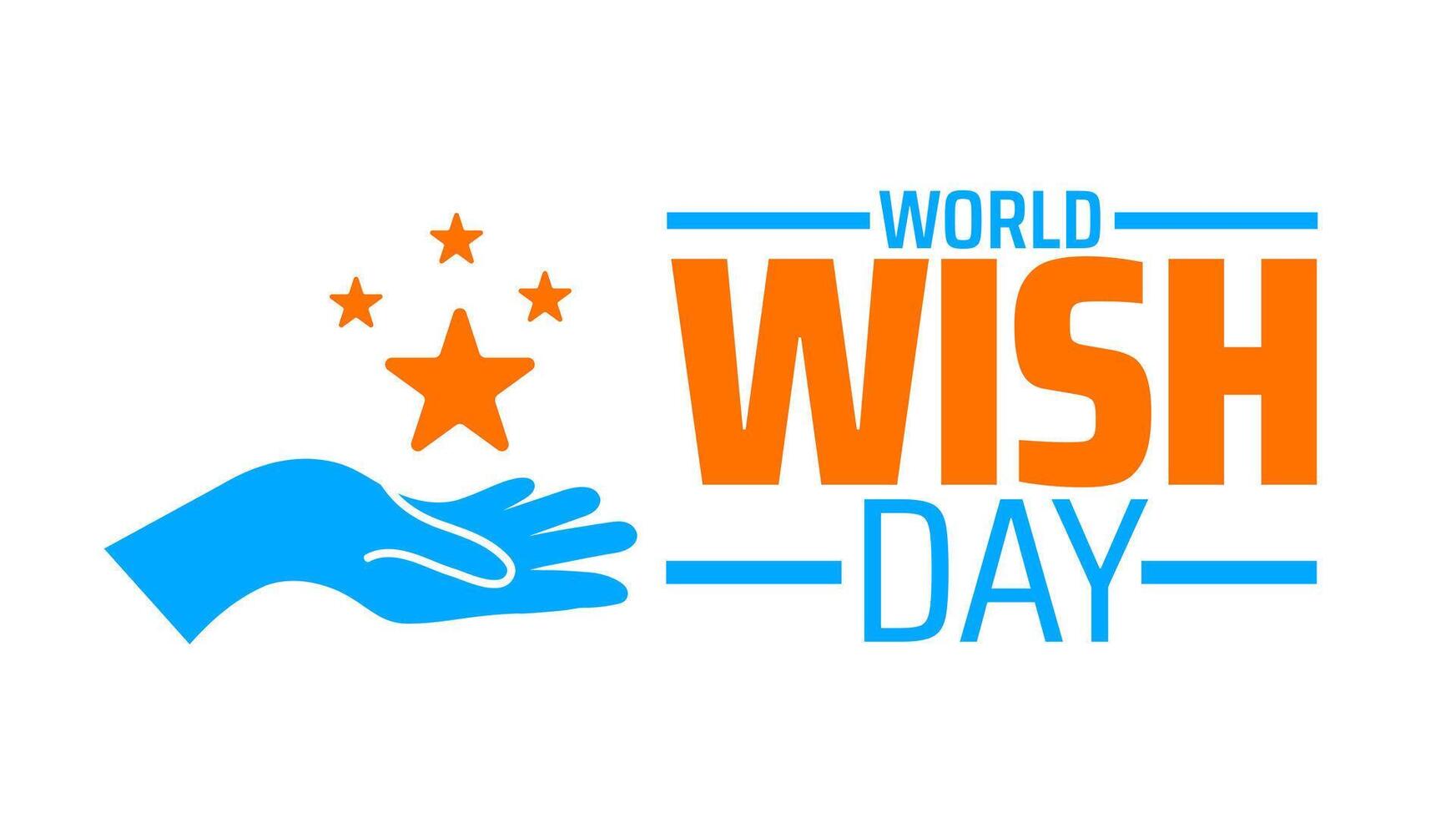 world wish day background banner or poster design template. observed every year in April. Holiday concept. Use to any Template, card, poster, placard, template. vector