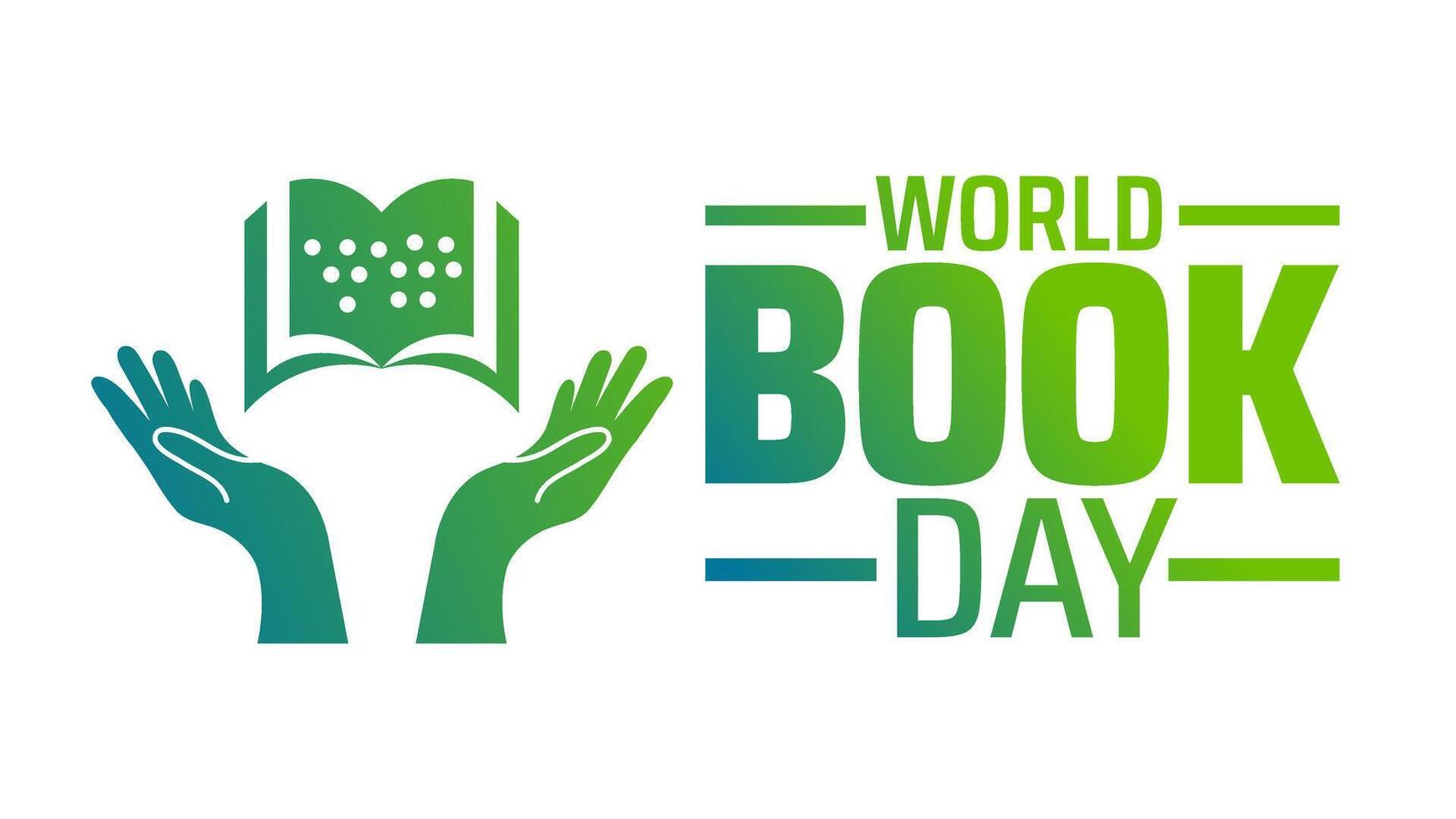World Book Day background banner or poster design template vector