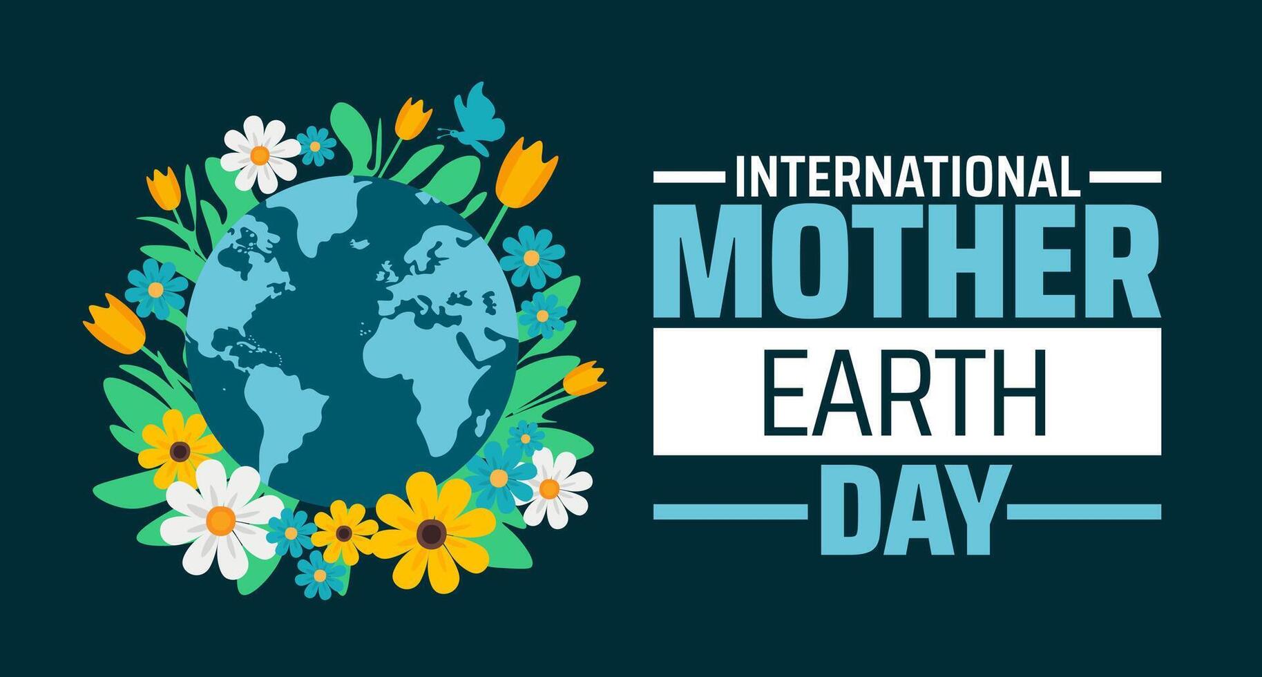 International Mother Earth Day background banner or poster design template. observed every year in April. Holiday concept. vector
