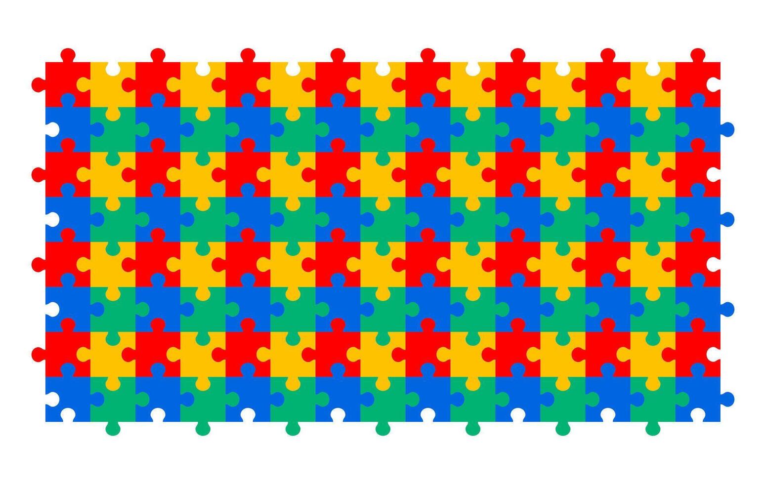 World Autism awareness day autism puzzle piece pattern background banner or poster design template. vector