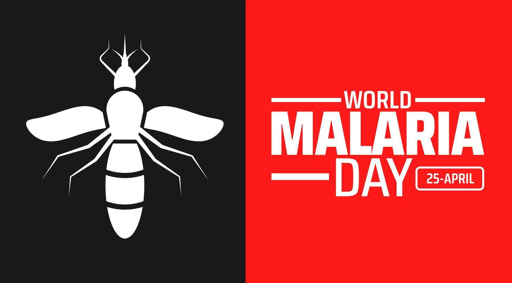 World Malaria Day background banner or poster design template. observed every year in April. Holiday concept. Use to any Template, card, poster, placard, template. vector