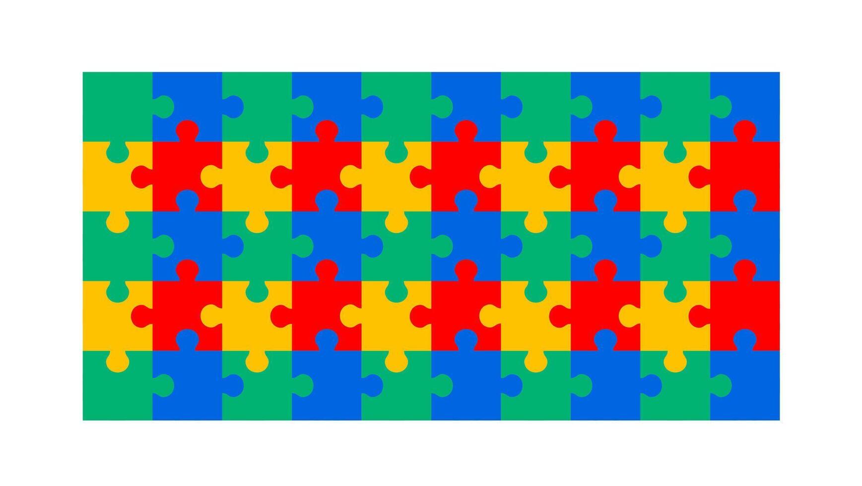 World Autism awareness day autism puzzle piece pattern background banner or poster design template. Autism is a Developmental disability caused by difference in brain. observed every year in 2 April. vector