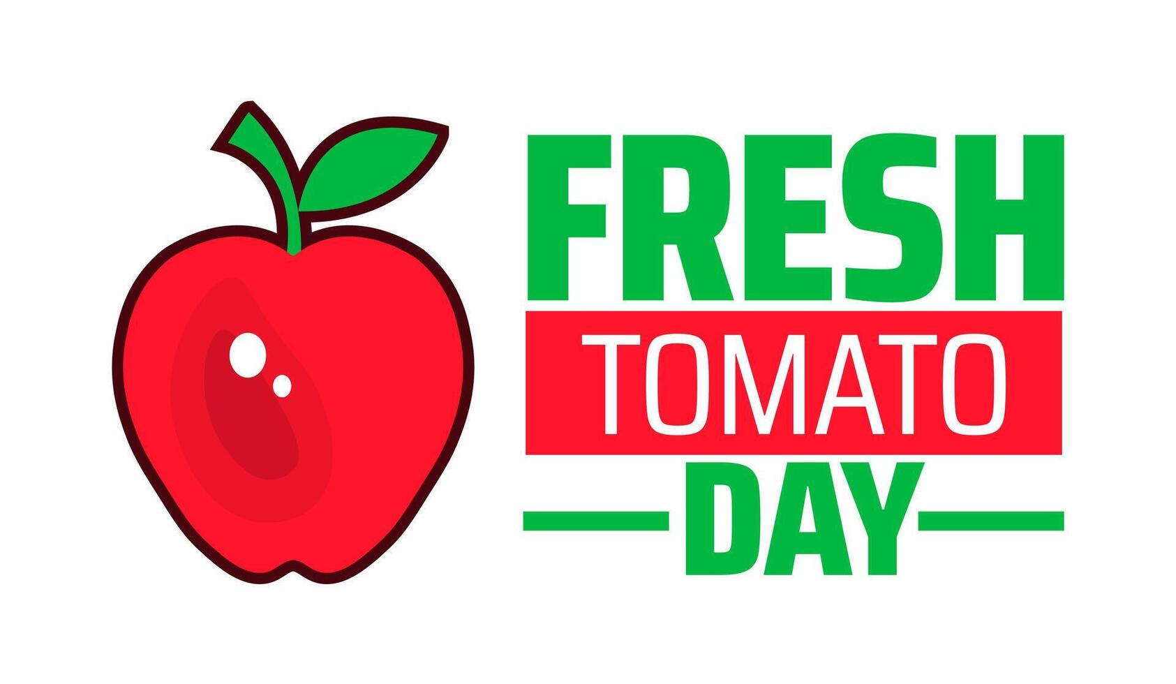 Fresh Tomato Day background banner or poster design template. observed every year in April. Holiday concept. Use to any Template, card, poster, placard, template. vector