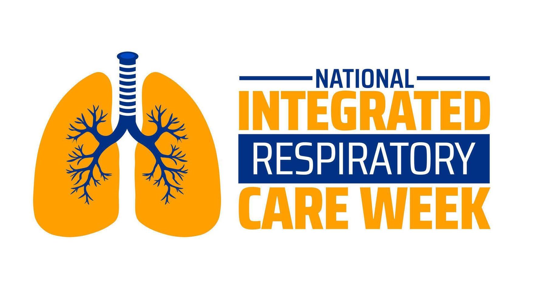 national integrated respiratory care week background banner or poster design template. observed every year in April. Holiday concept. Use to any Template, card, poster, placard, template. vector
