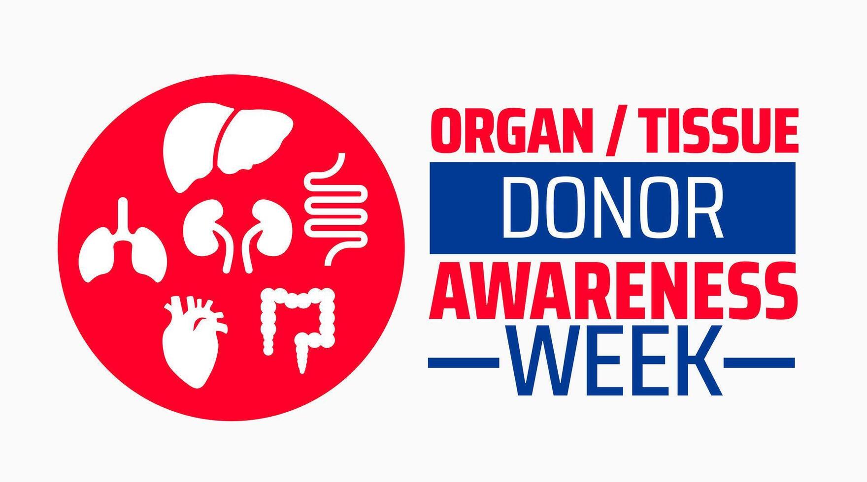 National Organ Tissue Donor Awareness Week background banner or poster design template. observed every year in April. Holiday concept. Use to any Template, card, poster, placard, template. vector