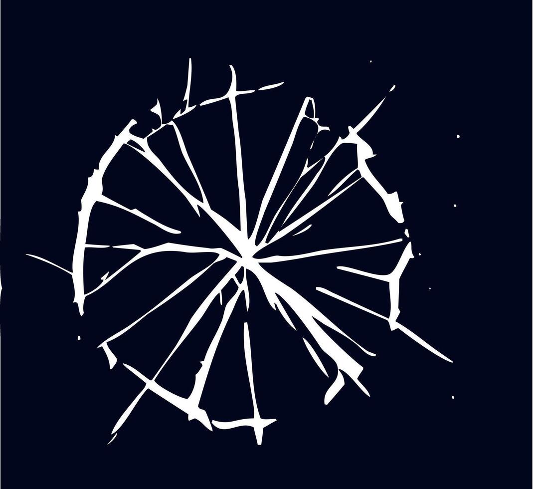 Cracked glass shattered effect on dark background vector