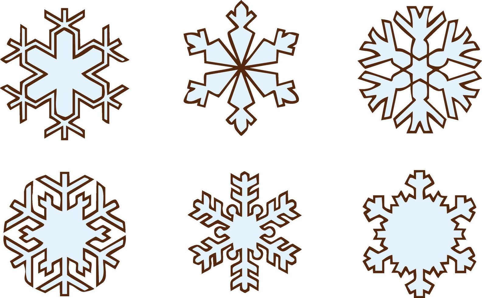 Snowflake. White and blue Snowflake. Snow winter. Snowflake icons. Snowflake icon. vector