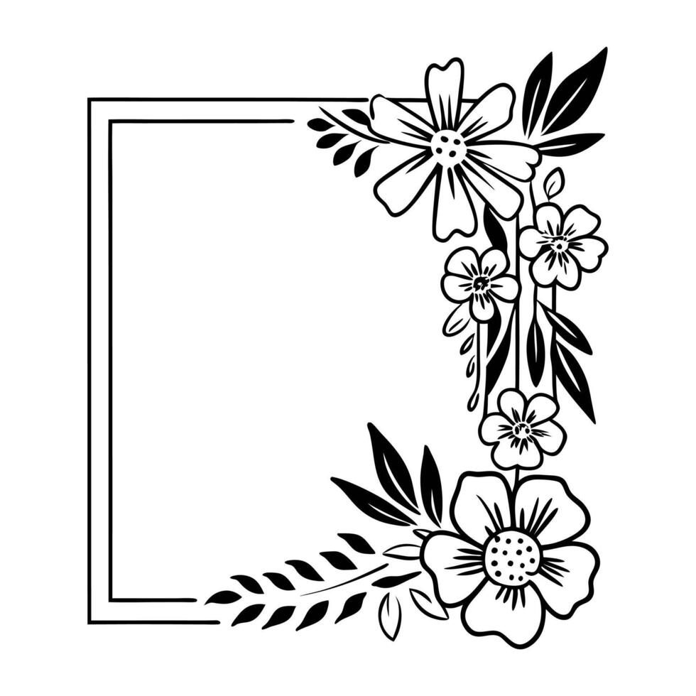 Customizable Floral Frame vector