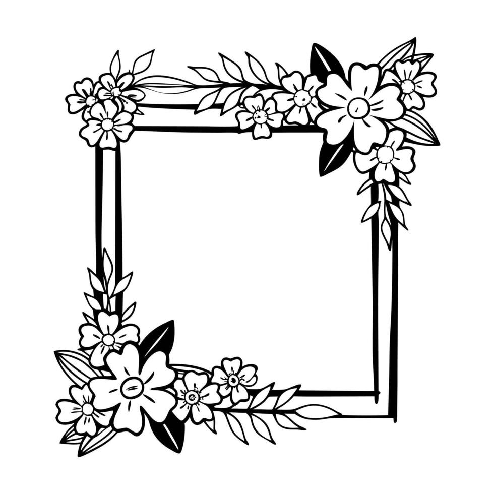 Elegant Floral Frame for Invitations vector