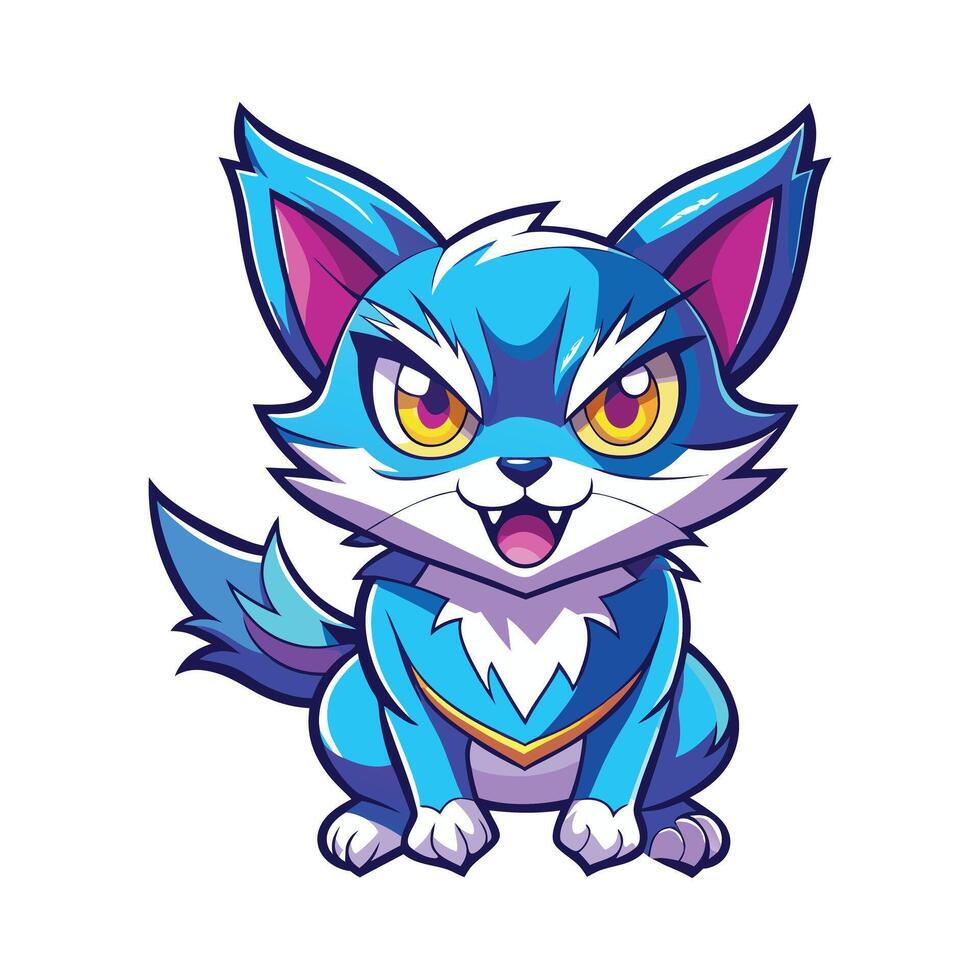 Anime Thunder Feline vector