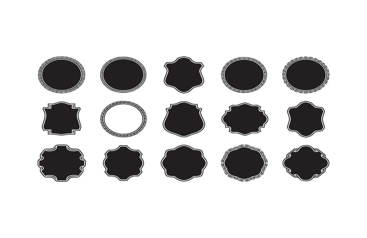 Fancy Royal Badge Frame Pack Collection vector