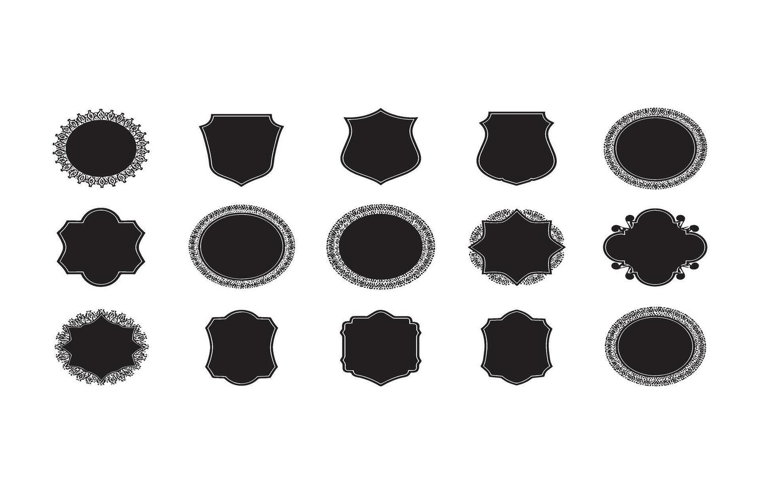 Classic Elegant Badge Frame Artwork Pack vector