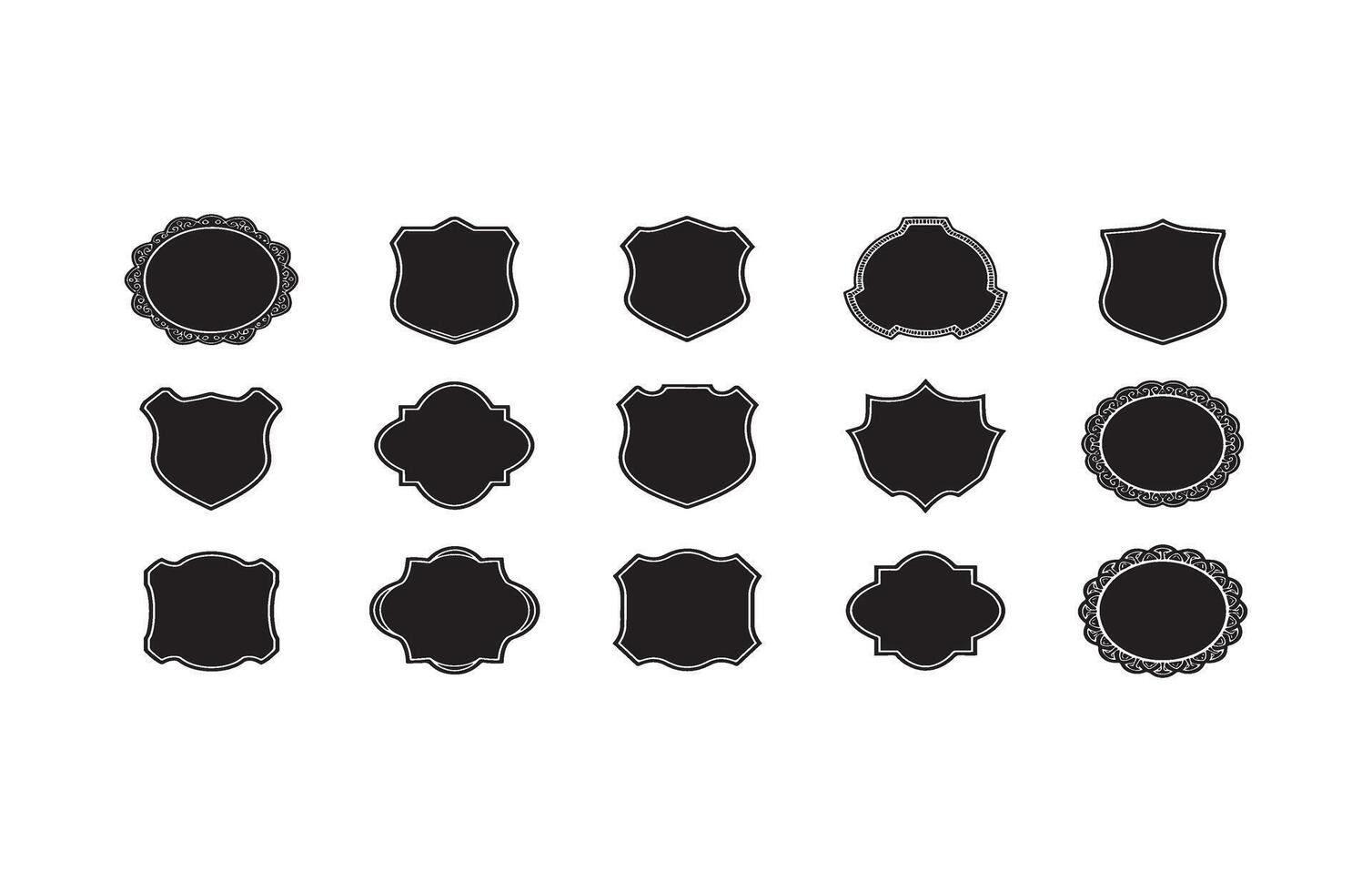 Stylish Elegant Badge Frame Art Bundle vector