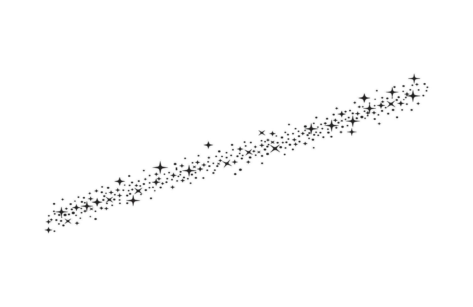 Starry Sprinkle Shooting Light Streak vector
