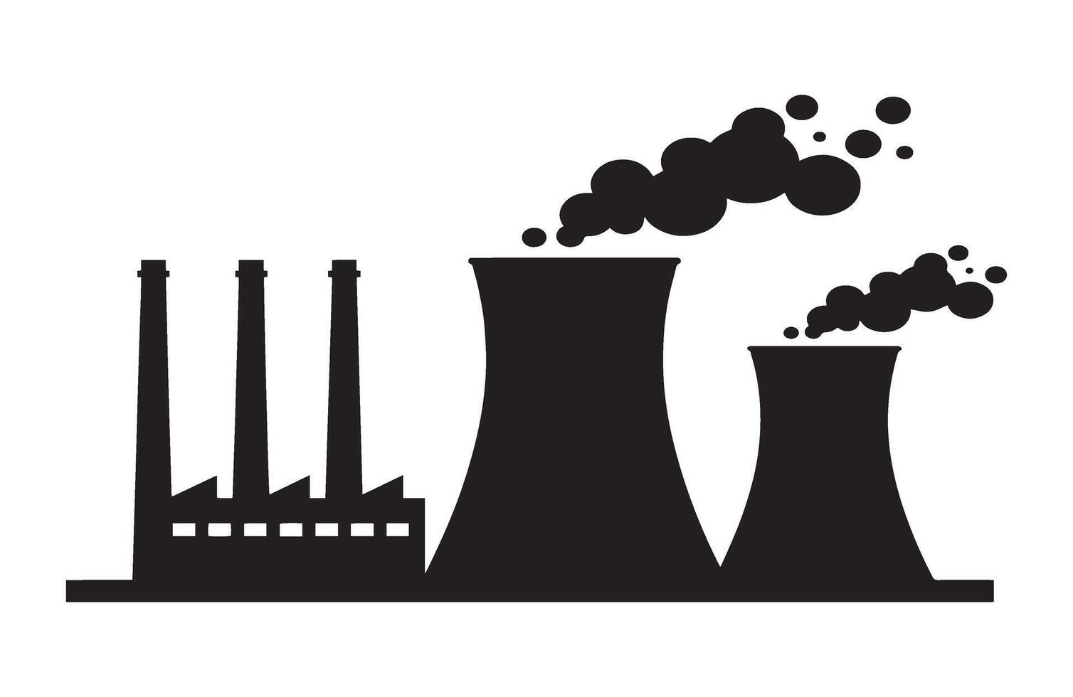 Climate Change Pollution Power Factory Energy Air vector