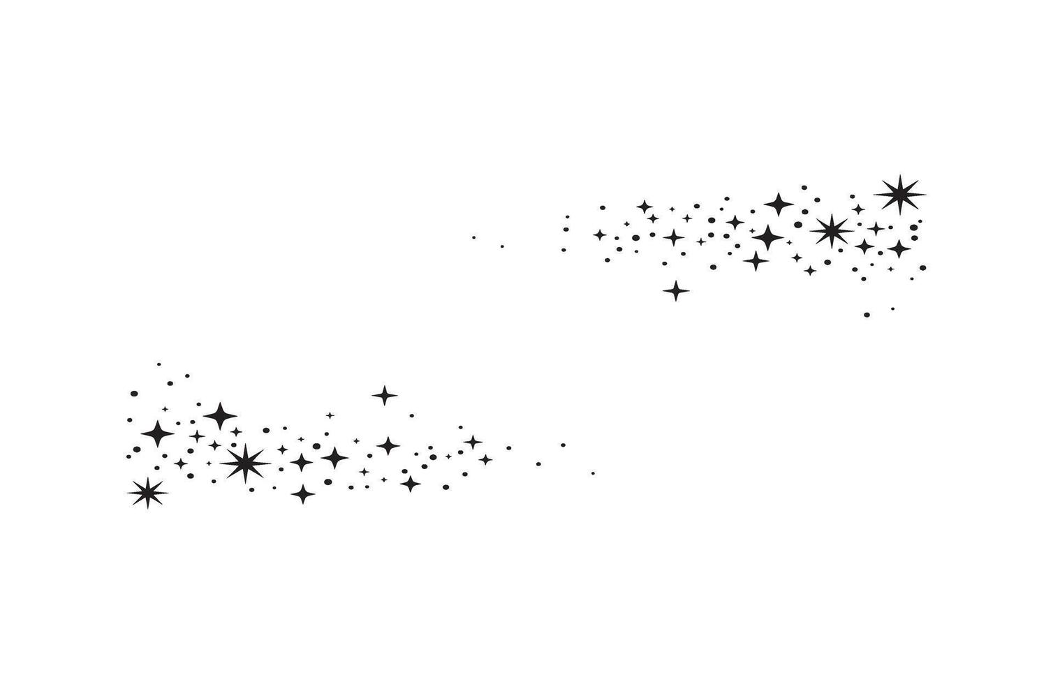 Starry Trail Shooting Sparkle Sprinkle vector