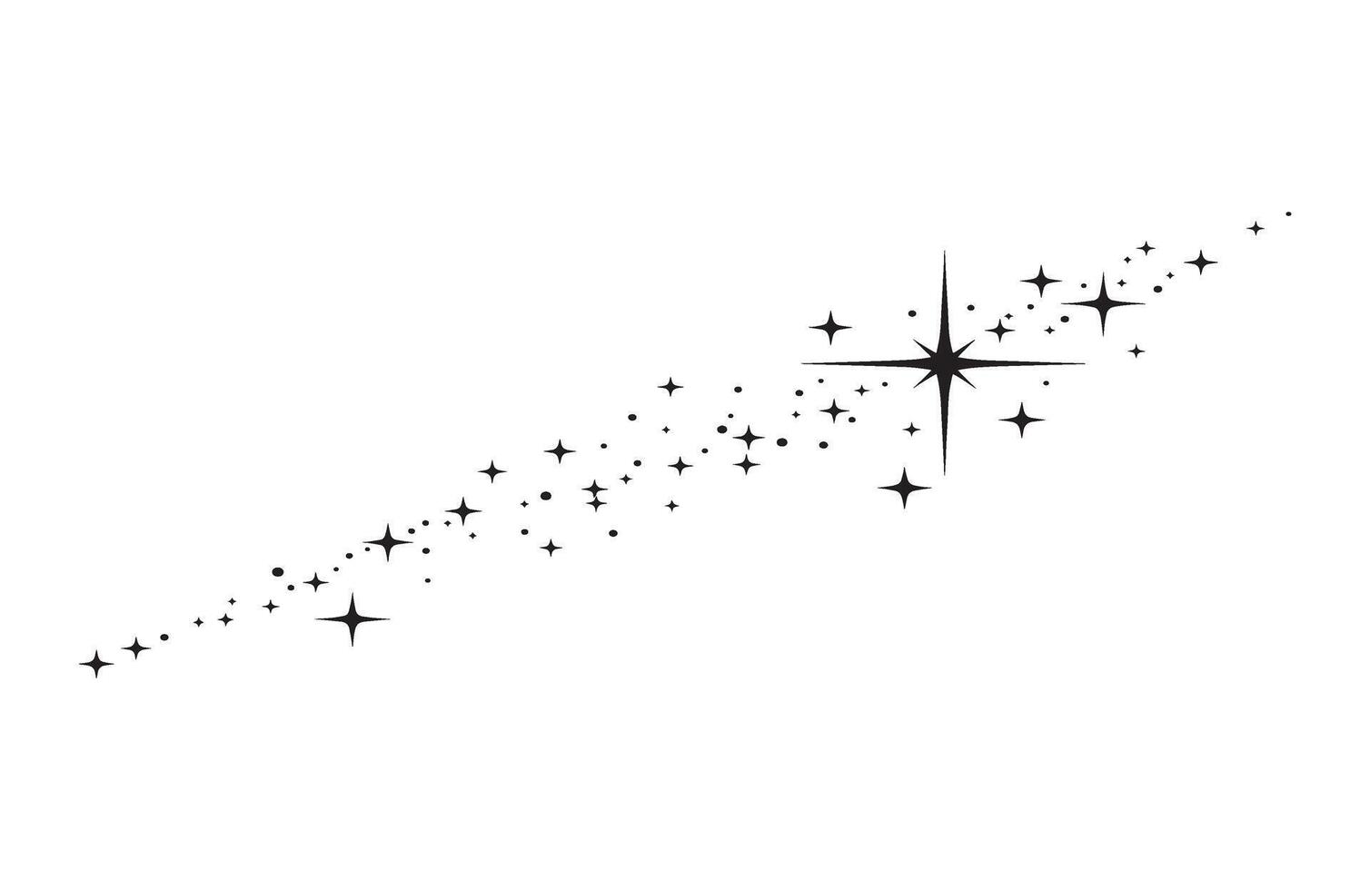 Glowing Shooting Starry Sprinkle Scene vector