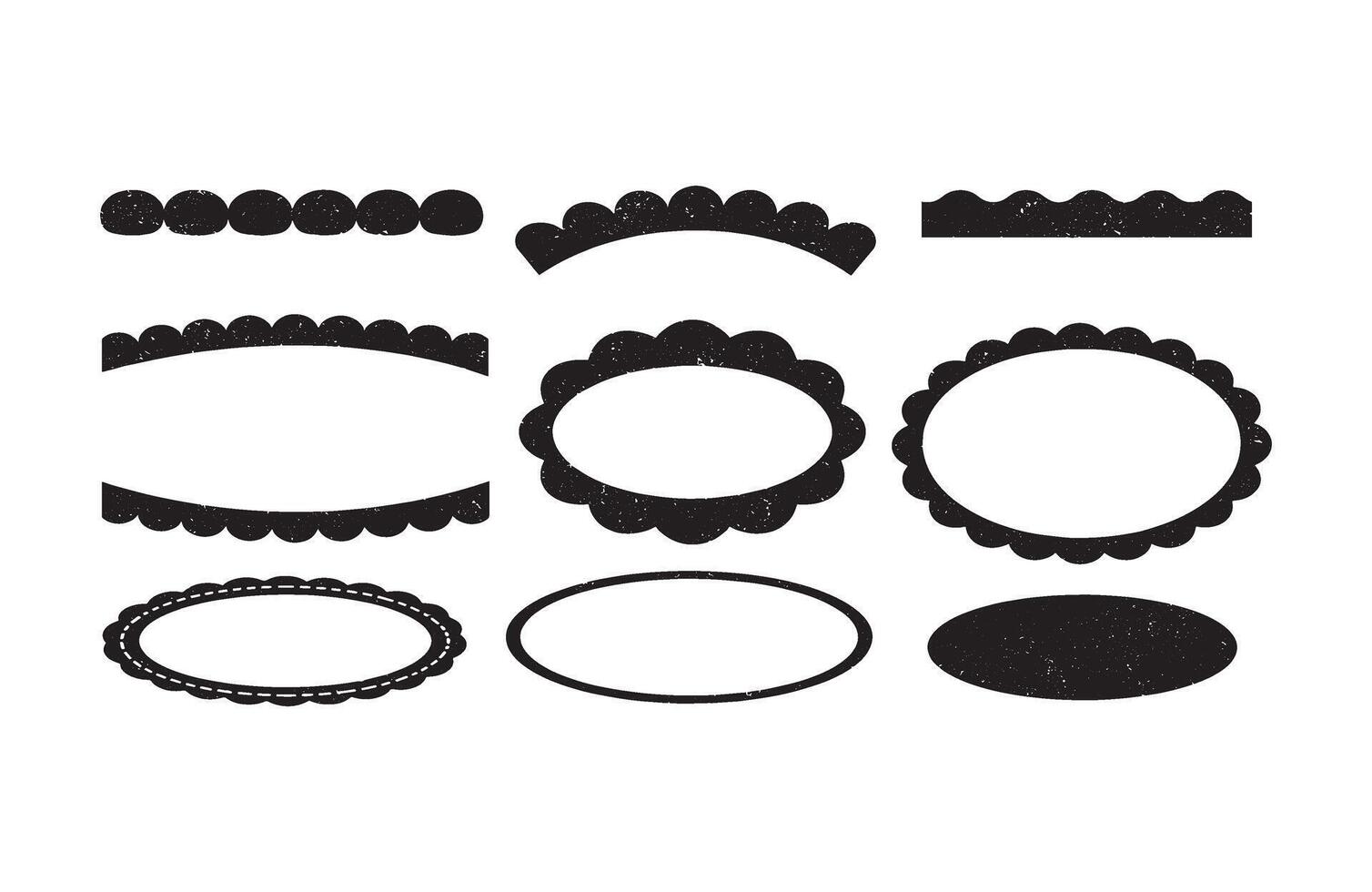 Textured Glitter Frame Badge Pack vector