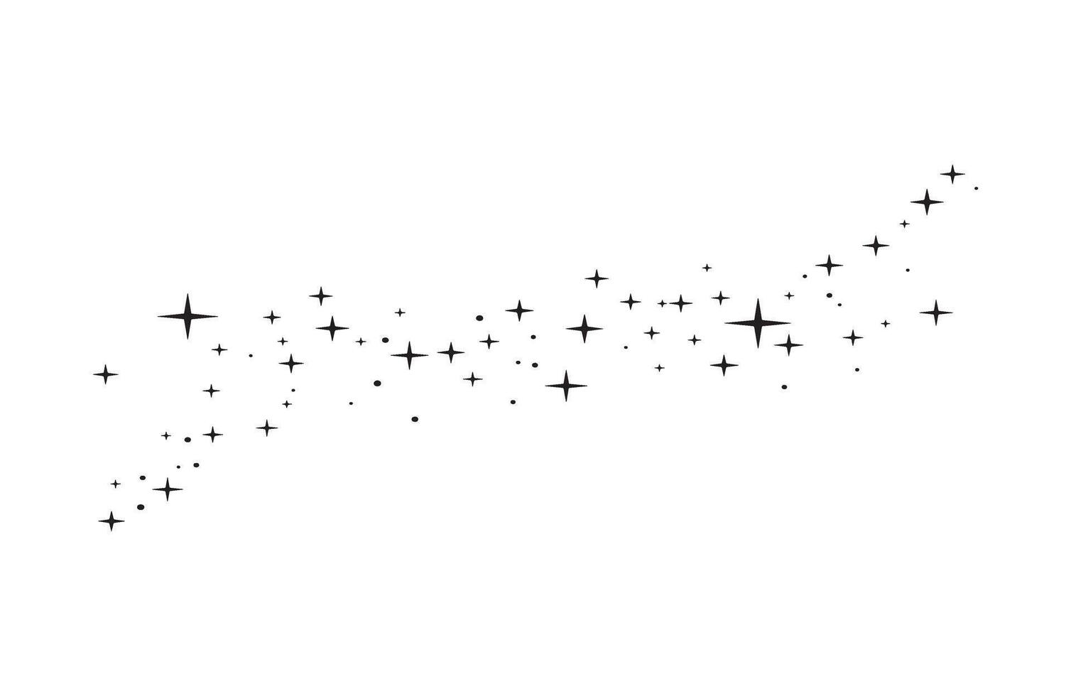 Fantasy Starry Sprinkle Shooting Design vector