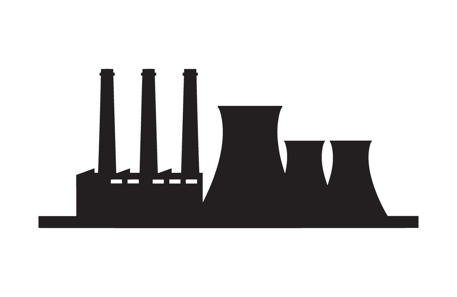 Industrial Air Pollution Power Factory Production vector