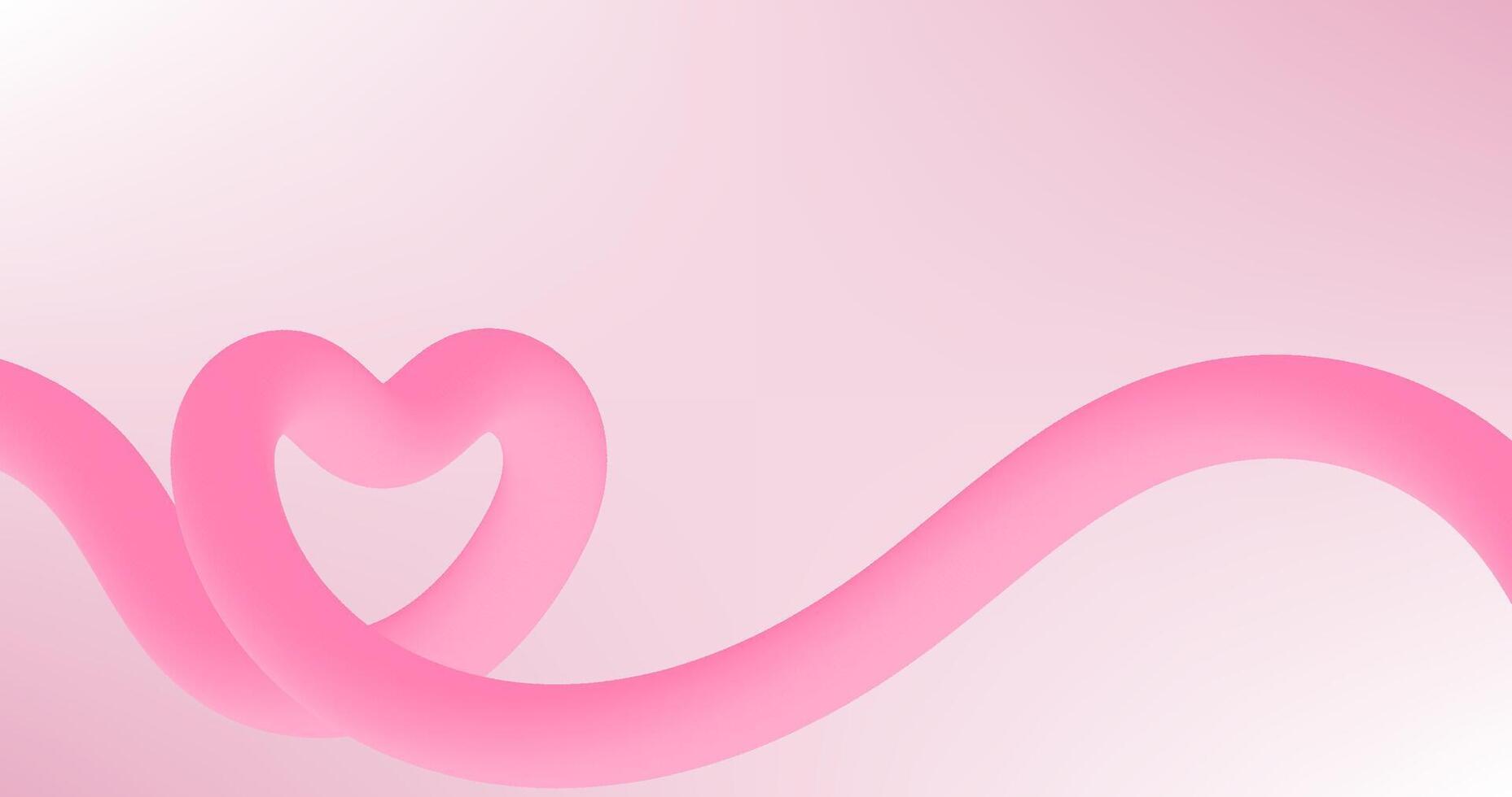 Valentine's day background with pink heart. illustration. vector