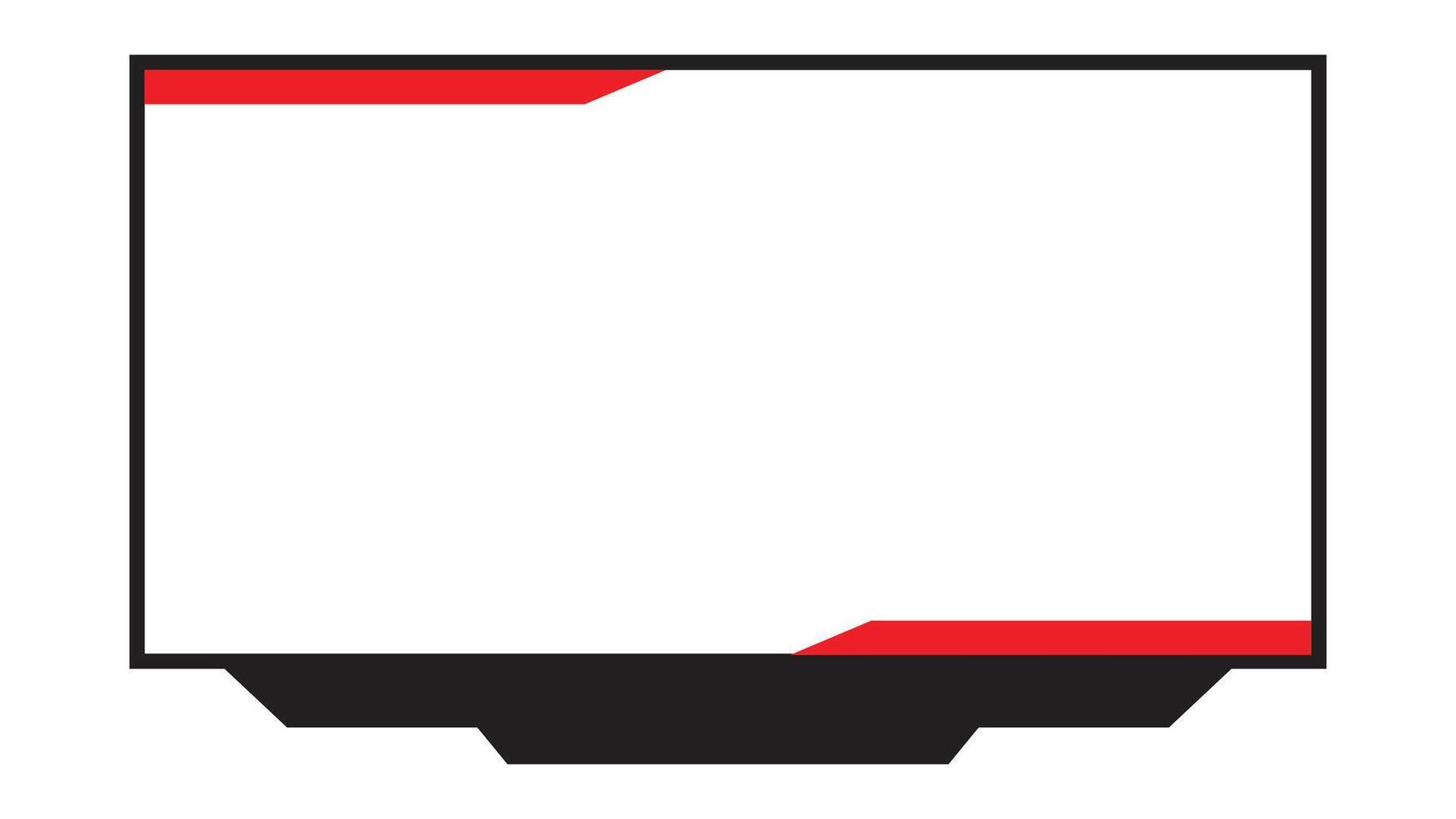Overlay frame design for game live stream, game overlay frame vector