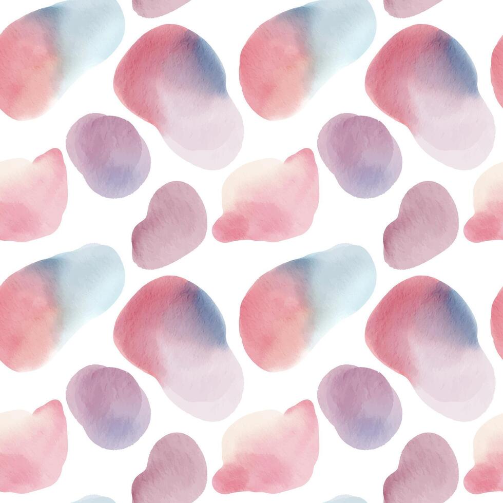 Seamless pattern with watercolor stains. Abstract background. Hand drawn colorful watercolor shapes, blobs, circles. vector