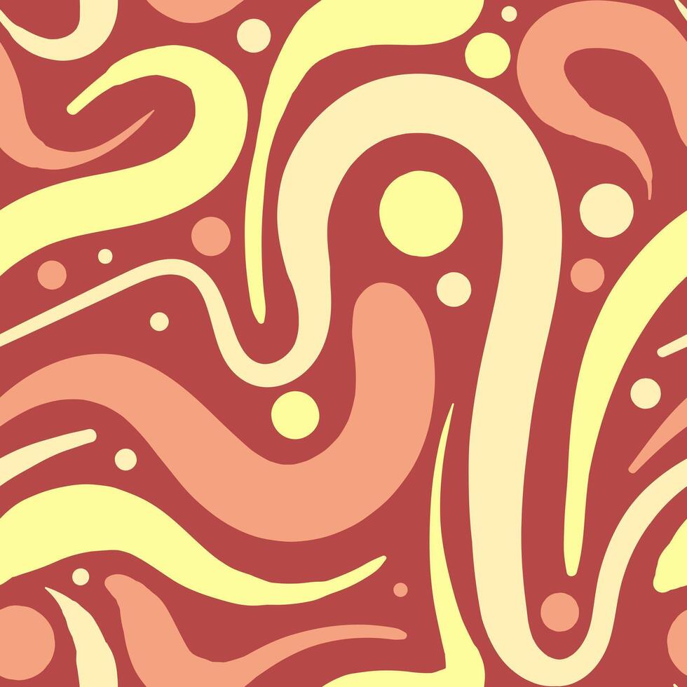 A red and yellow abstract pattern with swirls vector