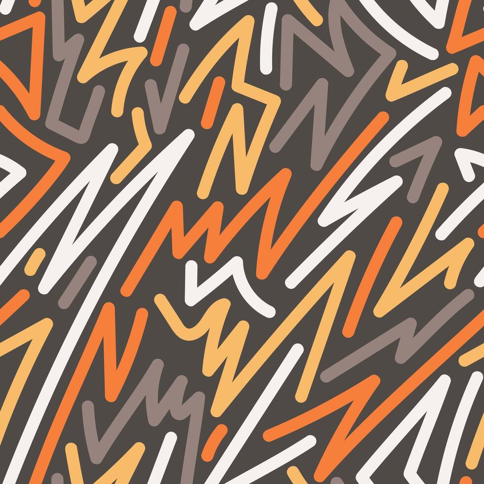 A pattern with orange and gray lines vector